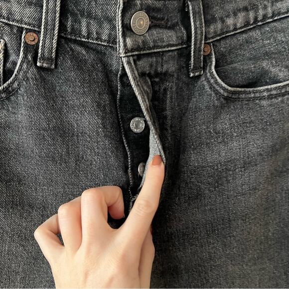 Levi's Wedgie Icon High Rise Jeans in Better Weathered Grey Wash - Picture 7 of 9